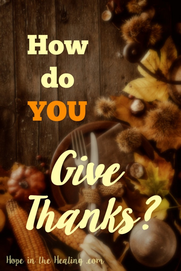 how do you give thanks