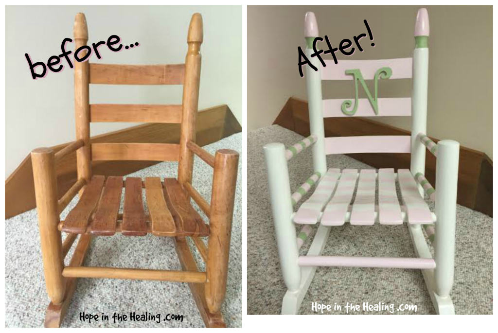 Vintage Toddler Rocking Chair Makeover