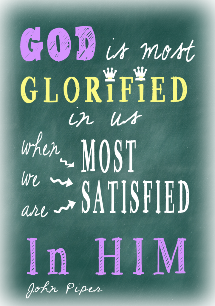 God is most glorified
