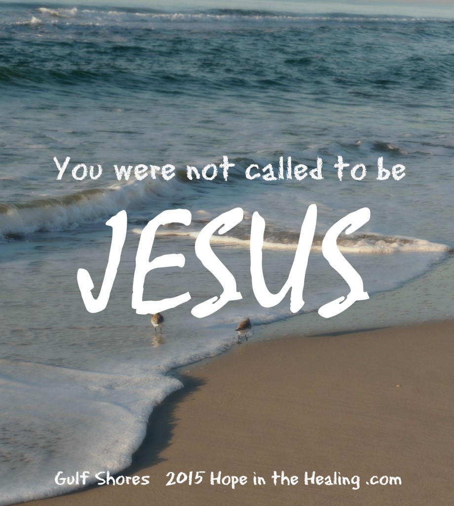 You were not called to be Jesus